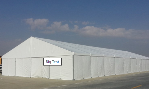 Large Aluminium Frame Big Tent marquee featuring heavy PVC roof, modular bays and strong structure, ideal for weddings, exhibitions, corporate events and long‑term outdoor venues.
